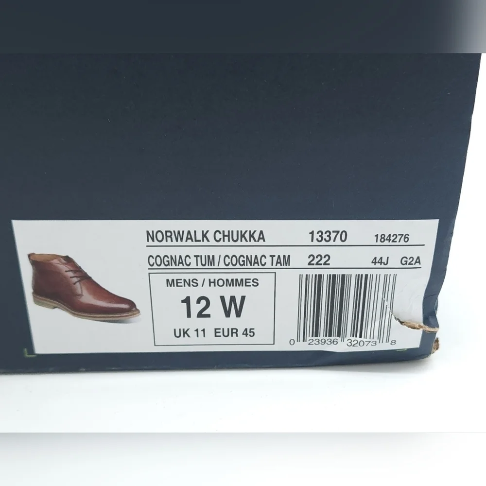 Florsheim Norwalk Plain Toe Chukka Boot Cognac Men's Size 12 Wide